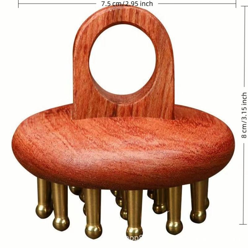 Comb Fine Tooth - Head Meridians Massage Comb Copper Sandalwood
