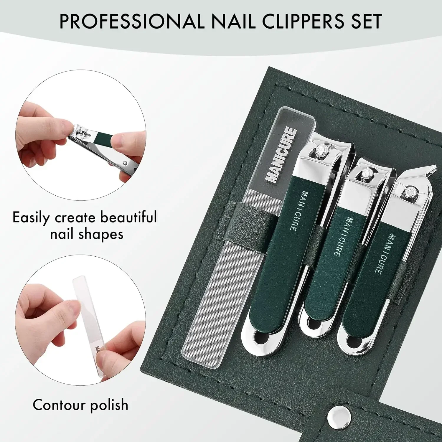 Mens Grooming Travel Kit - ,4 Pcs Men/Women Nail Clippers Professional