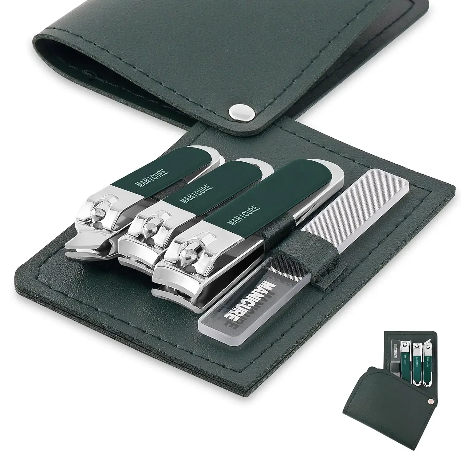 Mens Grooming Travel Kit - 4 Pcs Men/Women Manicure Travel Professional