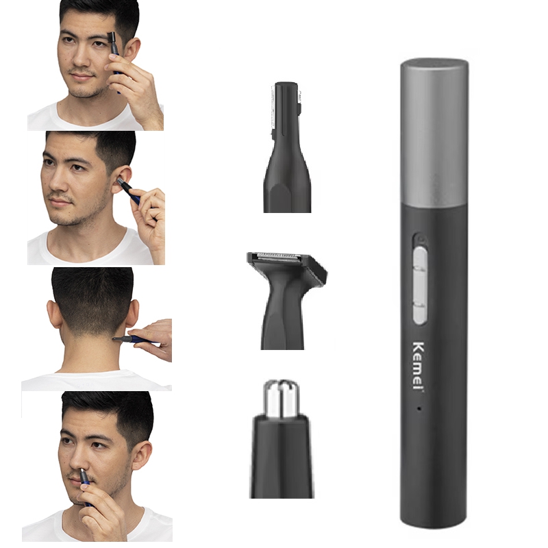 Men'S Grooming Scissors - Kemei Pro Rechargeable Nose Hair Trimmer