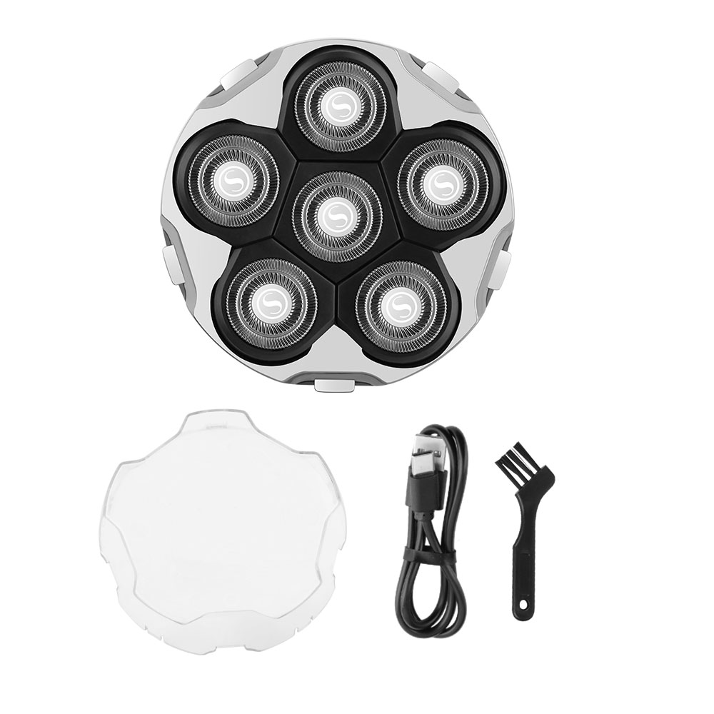 Mens Grooming Travel Kit - 6 Heads Electric Shaver for Men,