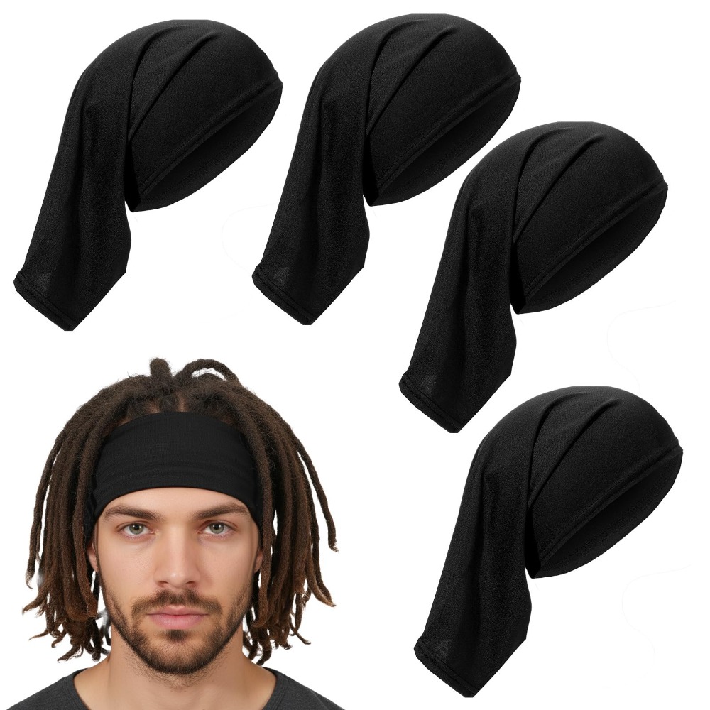 Men'S Grooming Tape - 6pcs Dreadlock Cap Tube Bands Elastic