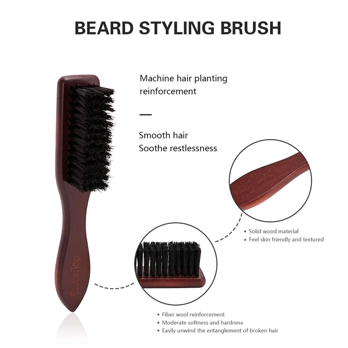 Barbershop Wooden Handle Boar  - огляд і ціна Grooming Men'S Hair