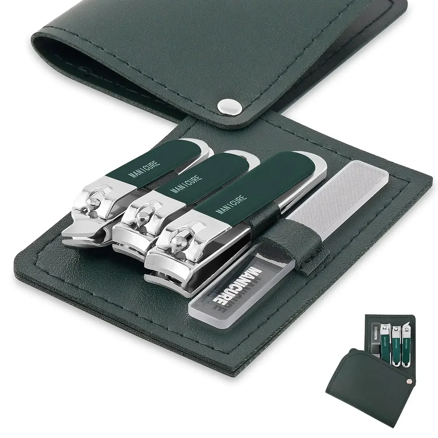 4 Pcs Steel Nail Clipper Manic - огляд і ціна Mens Grooming Travel Kit