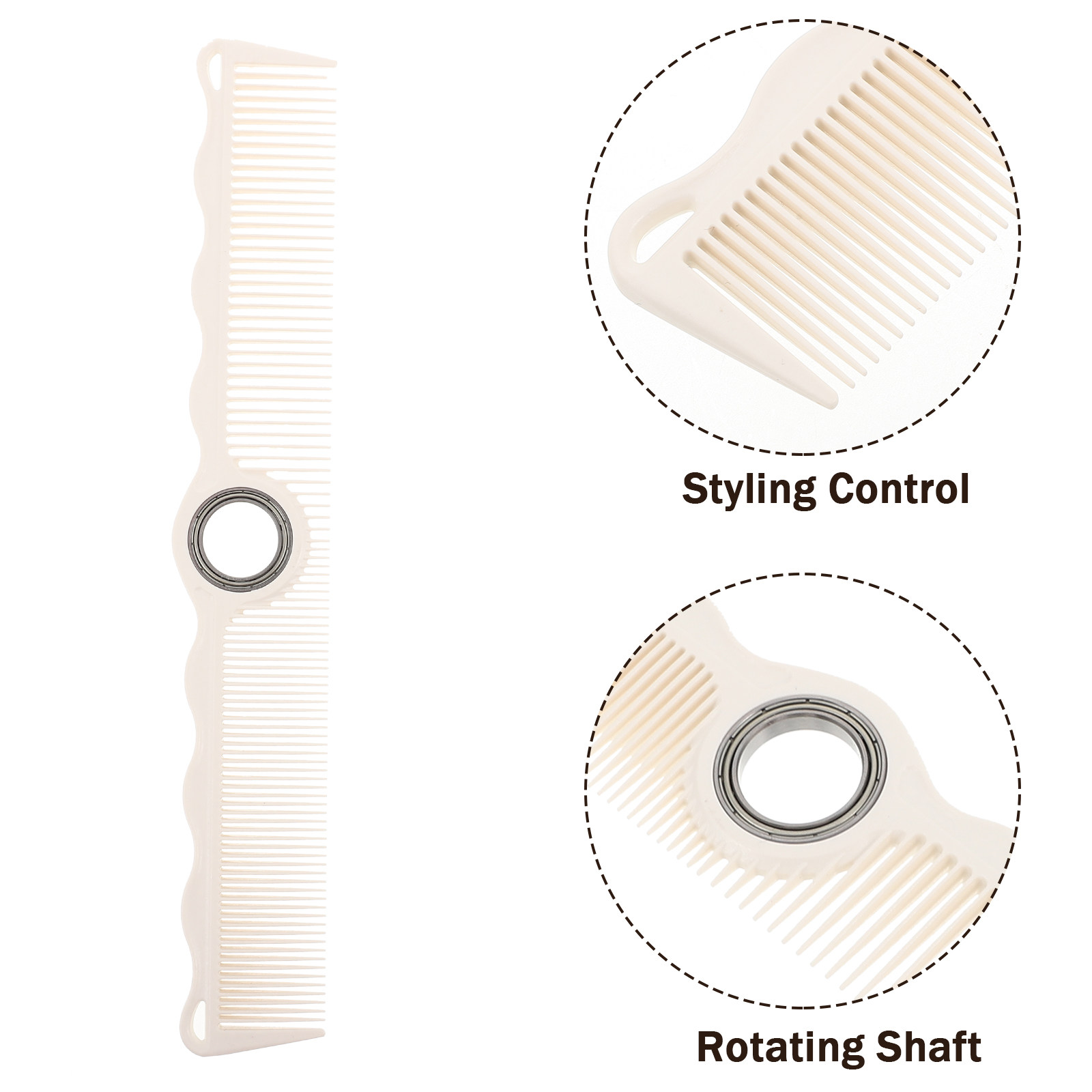Rotatable Hair Comb for Barber - огляд і ціна Comb Fine Tooth