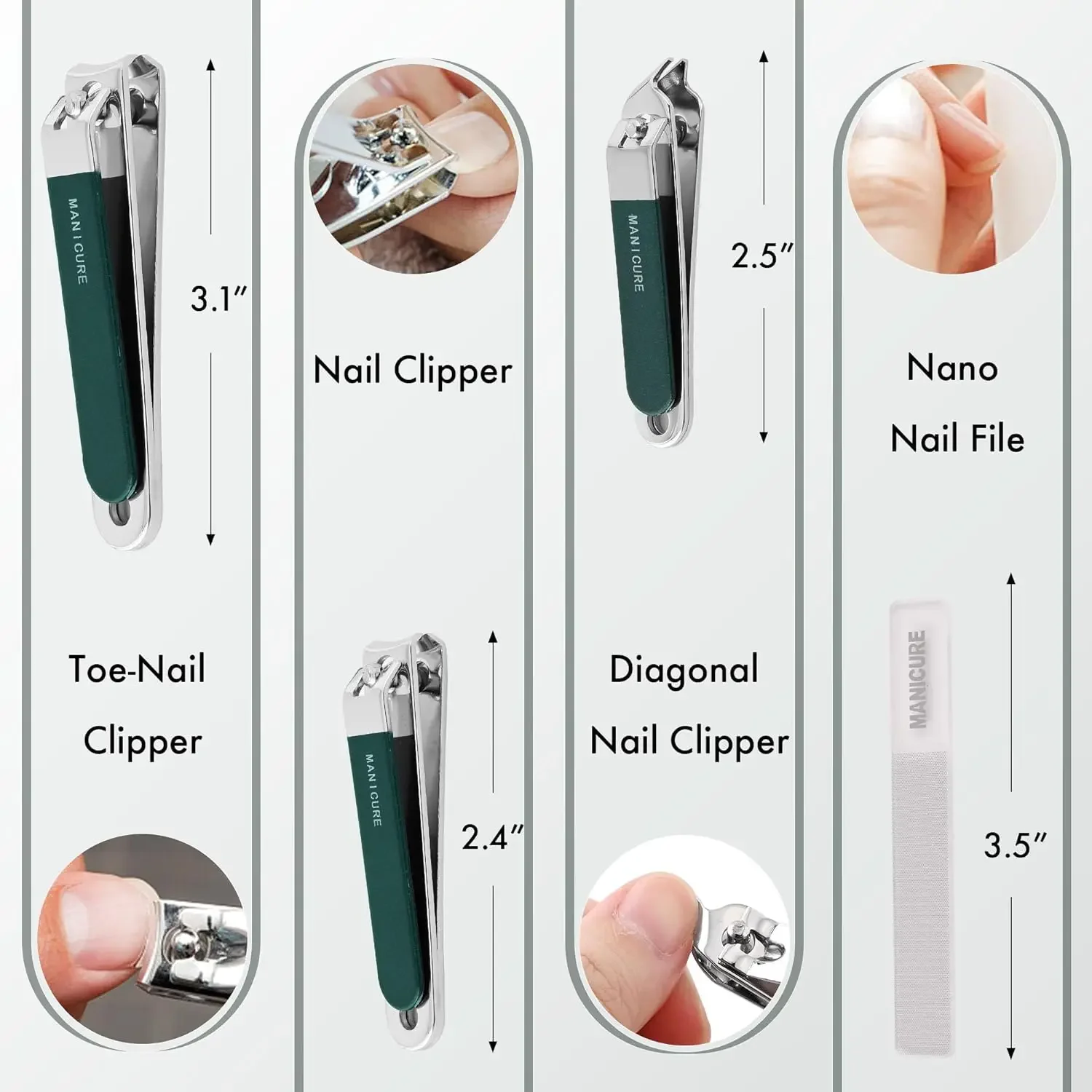 4 Pcs Men/Women Manicure Trave - огляд і ціна Mens Grooming Travel Kit