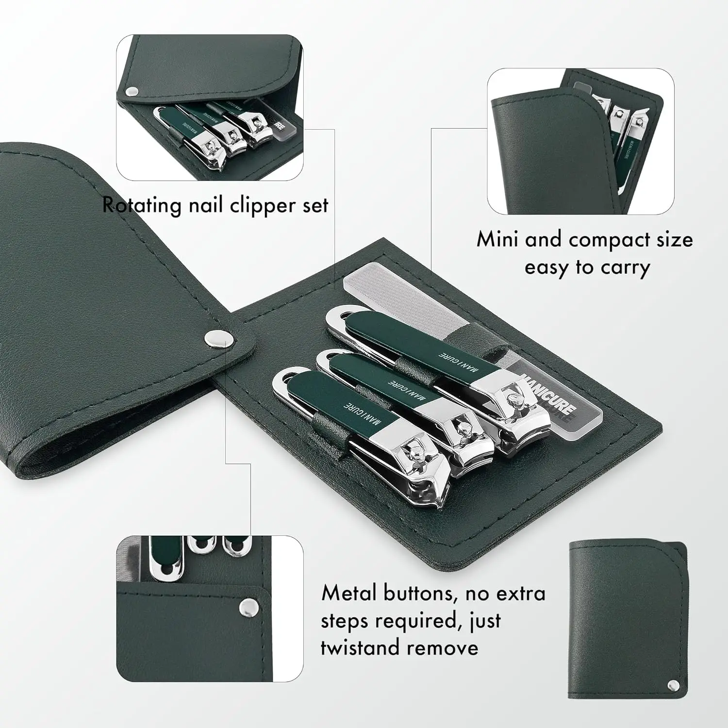 4 Pcs Men/Women Manicure Trave - огляд і ціна Mens Grooming Travel Kit