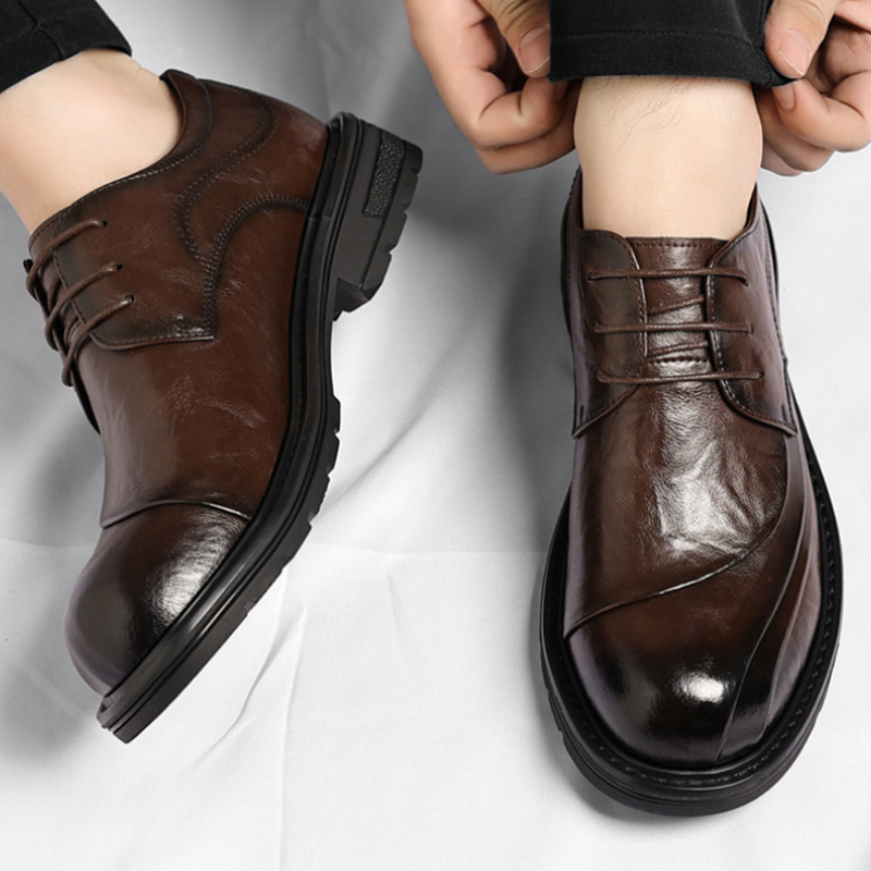 Brown Burnished Genuine Leathe - огляд і ціна Men'S Grooming Oxford