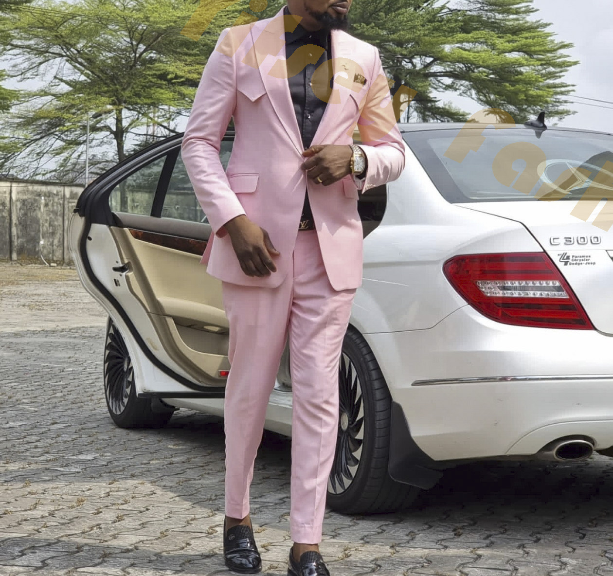 Pink Full Men Suit Set Wedding - огляд і ціна Mens Grooming Brand