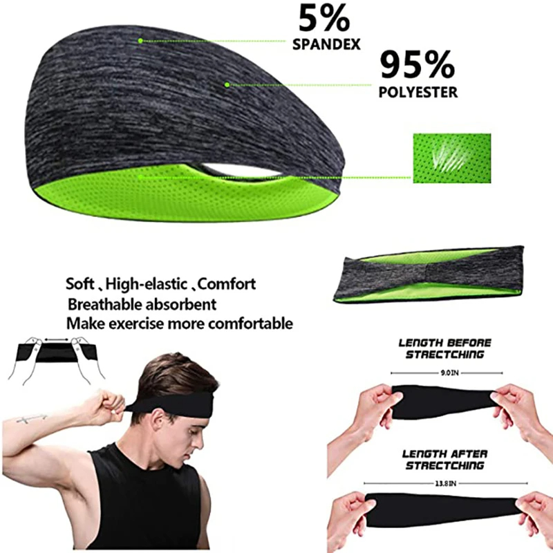 3PCS Sweatband for Men Women E - огляд і ціна Men'S Grooming Tape