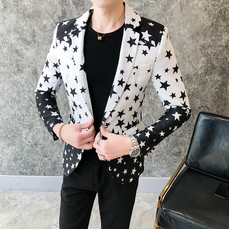 Star Print Slim Fit Blazers 20 - огляд і ціна Mens Grooming Brand