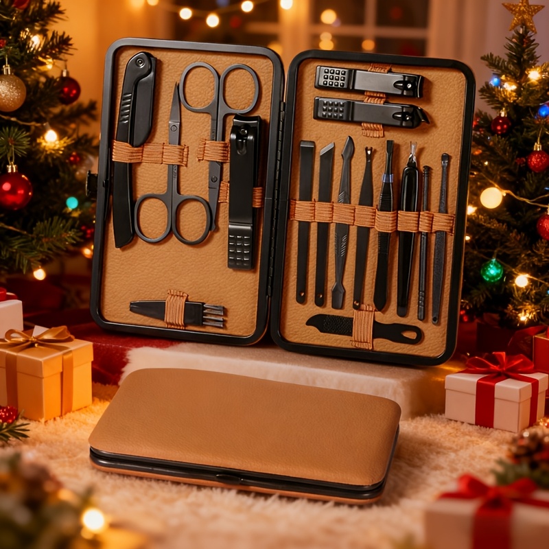 24Pcs Manicure Pedicure Set, B - огляд і ціна Mens Grooming Kit Case