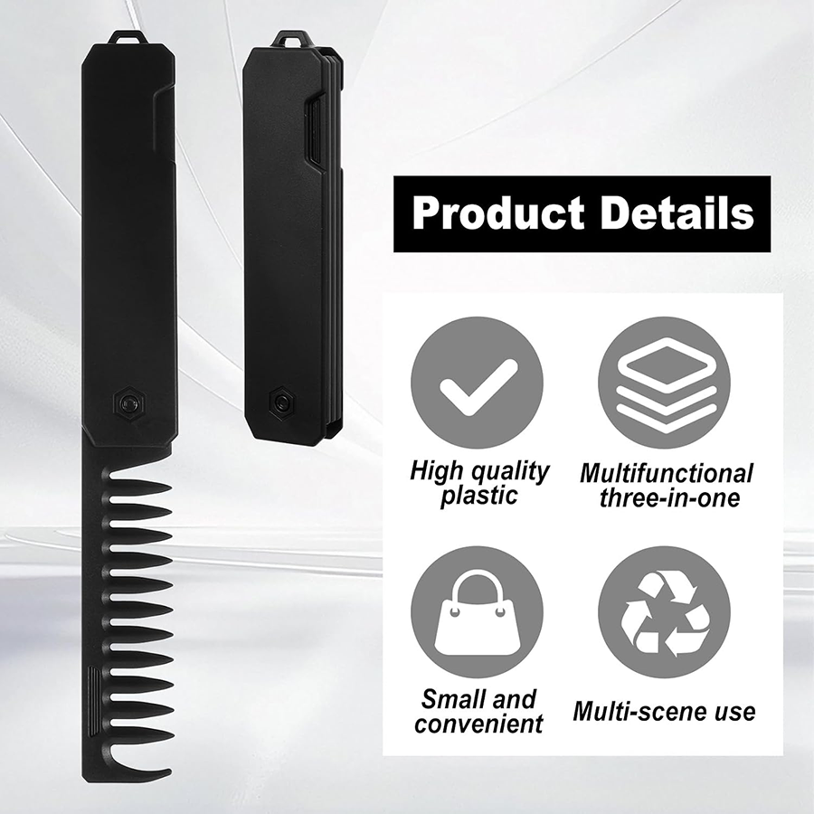 3 In 1 Travel Hair Brush, Fold - огляд і ціна Comb Fine Tooth