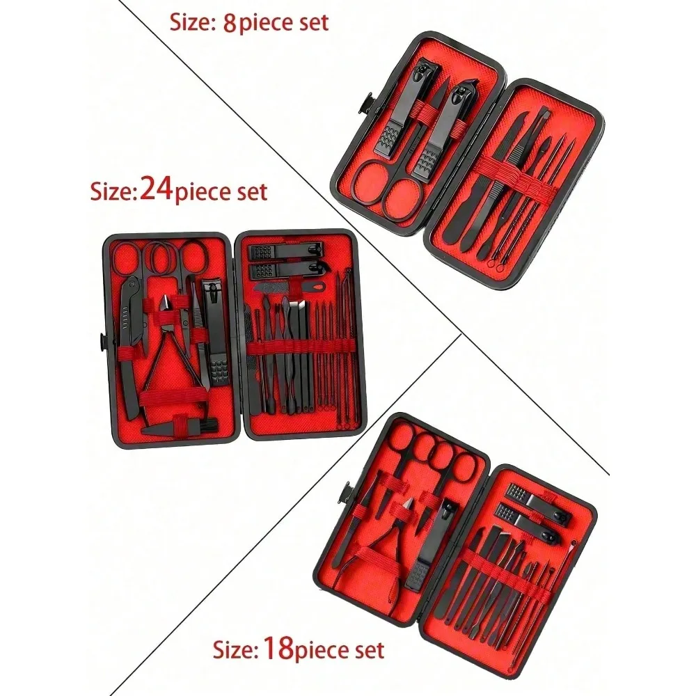 8/24pcs Professional Manicure  - огляд і ціна Mens Grooming Travel Kit