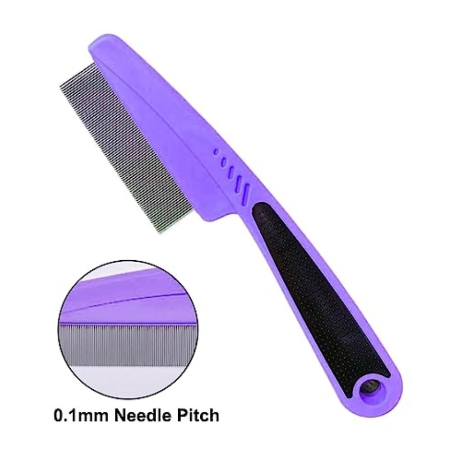 Flea Comb with Rubber Handle,  - огляд і ціна Comb Fine Tooth