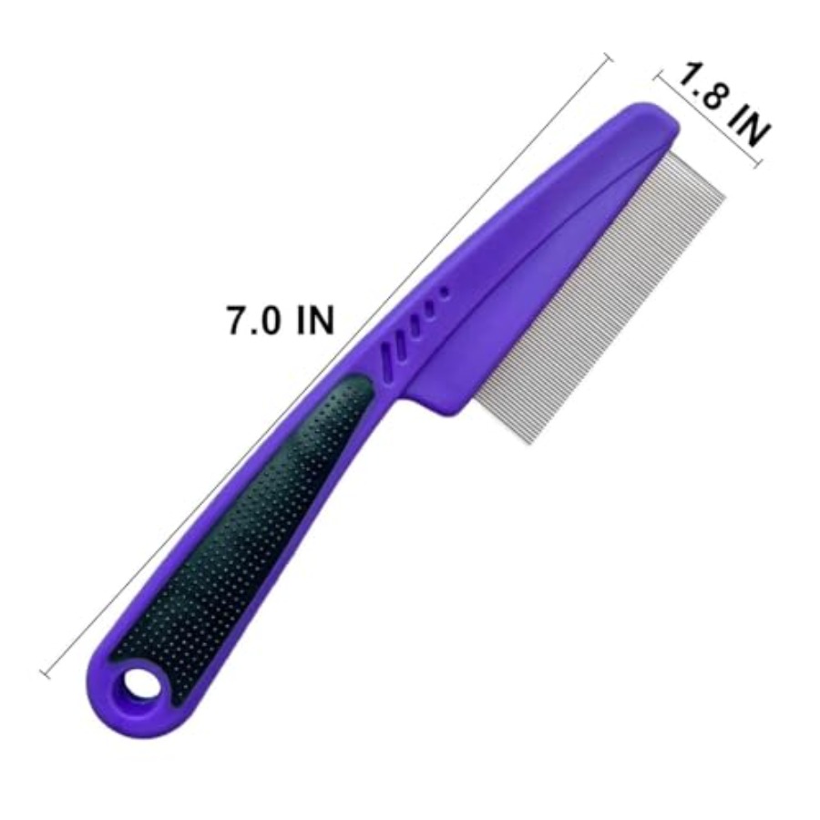 Flea Comb with Rubber Handle,  - огляд і ціна Comb Fine Tooth